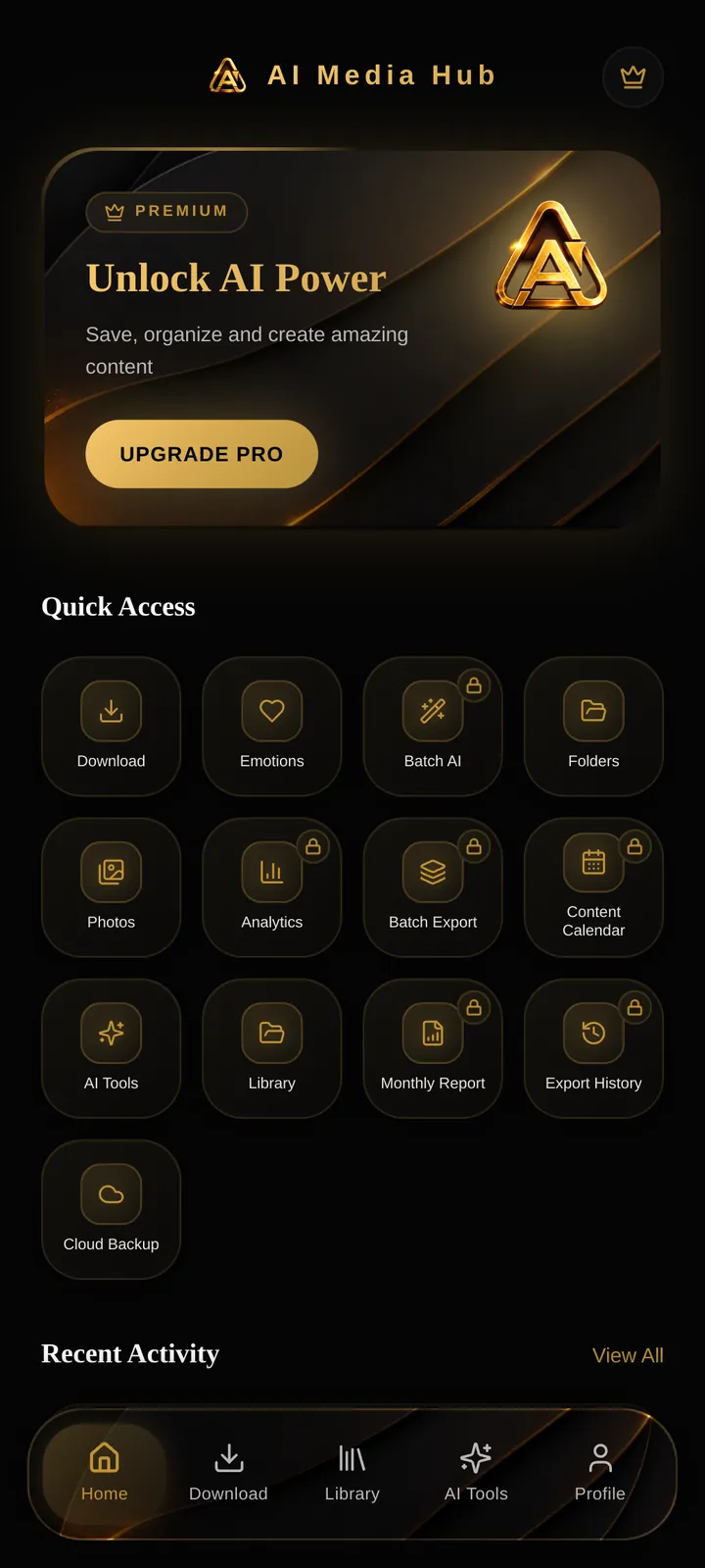 AI Media Hub interface